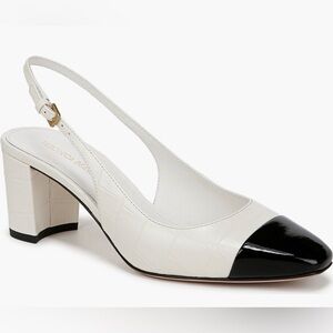 Veronica Beard Cap Toe Slingback Shoes. Ladies 7.5
